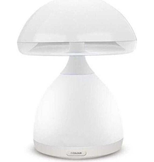 Lámpara de hongo cromática con interruptor LED táctil sueño sombreado recargable