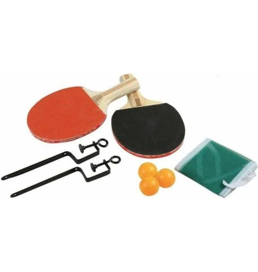Kit de tenis de mesa raquetas 3 pelotas red con abrazaderas juego de ping pong