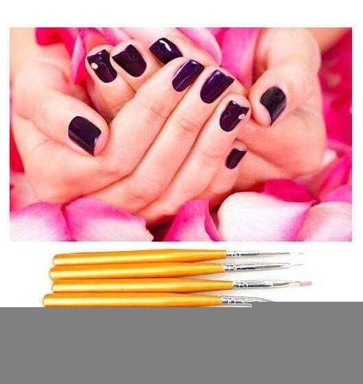 7 pinceles para decoración de uñas kit de reconstrucción de uñas de manos...