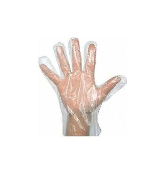 100 guantes desechables de polietileno transparente ambidiestros sin polvo...