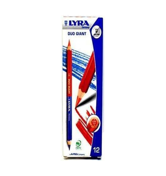 12x lápiz bicolor maxi lápiz rojo/azul lápices de madera natural