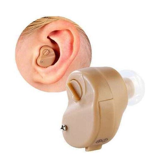 Mini audífono en el oído Amplificador de sonido Sonido Audición Oído